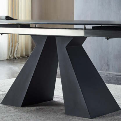 Minimalist Gray Smoke Slate Dining Table