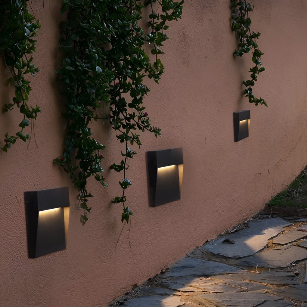 Minimalist Square Waterproof Stair Lights Step Lights Outdoor Wall Lights Stairway Sconces-Lighom