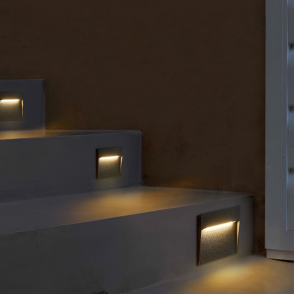 Minimalist Square Waterproof Stair Lights Step Lights Outdoor Wall Lights Stairway Sconces-Lighom
