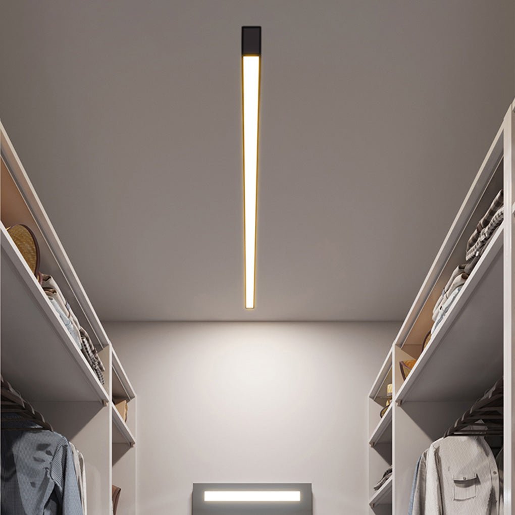 Minimalist Strip Stepless Dimming LED Modern Ceiling Light with Remote Control-Lighom