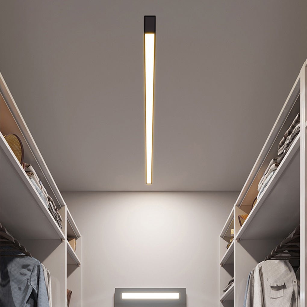Minimalist Strip Stepless Dimming LED Modern Ceiling Light with Remote Control-Lighom
