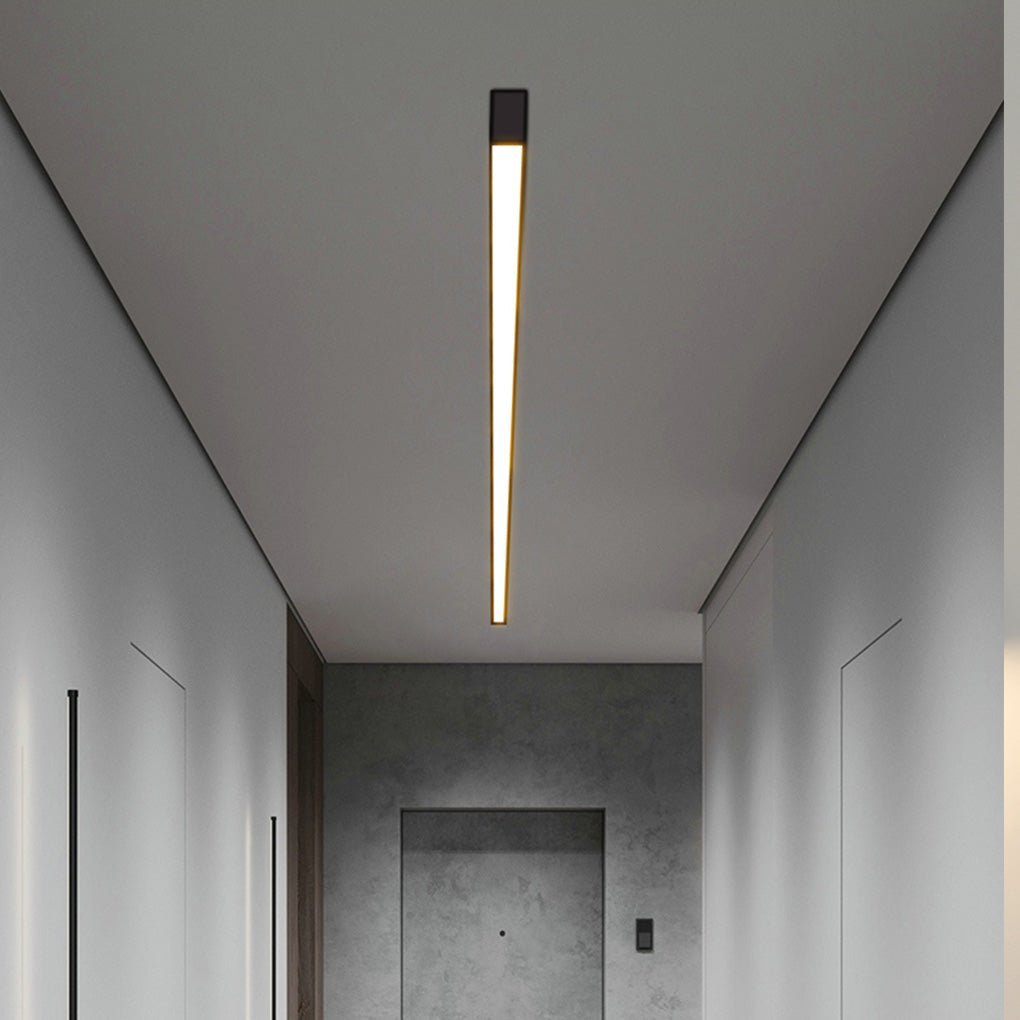 Minimalist Strip Stepless Dimming LED Modern Ceiling Light with Remote Control-Lighom