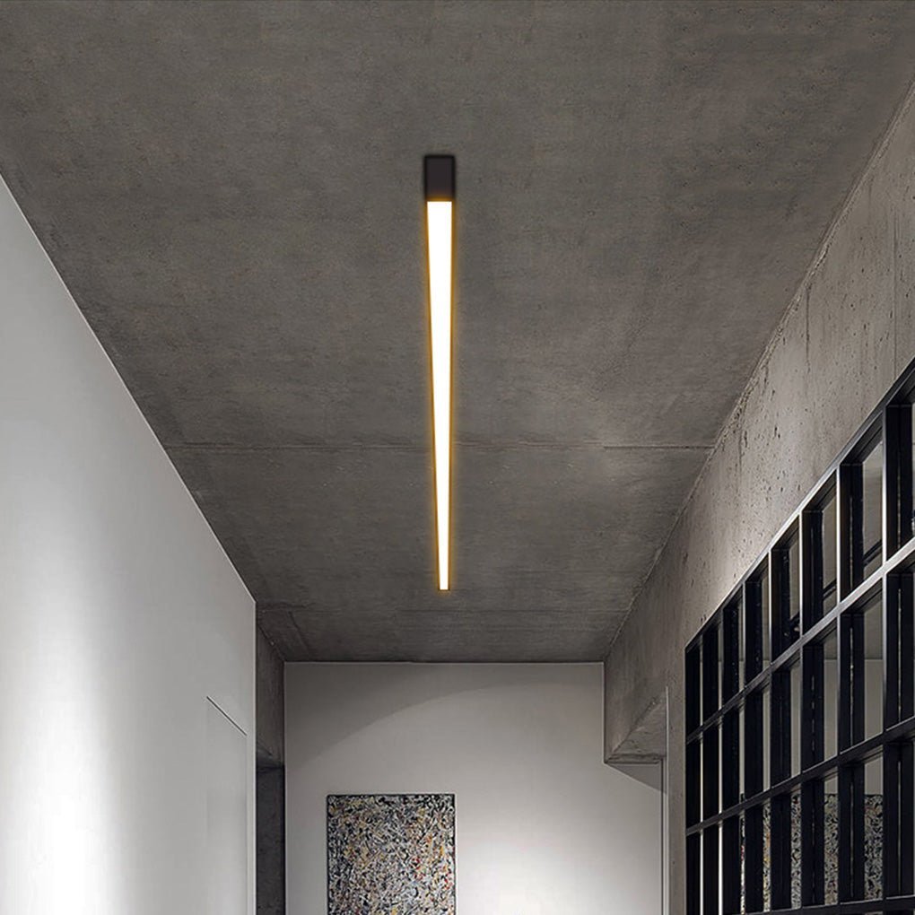 Minimalist Strip Stepless Dimming LED Modern Ceiling Light with Remote Control-Lighom