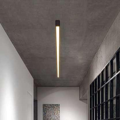 Minimalist Strip Stepless Dimming LED Modern Ceiling Light with Remote Control-Lighom
