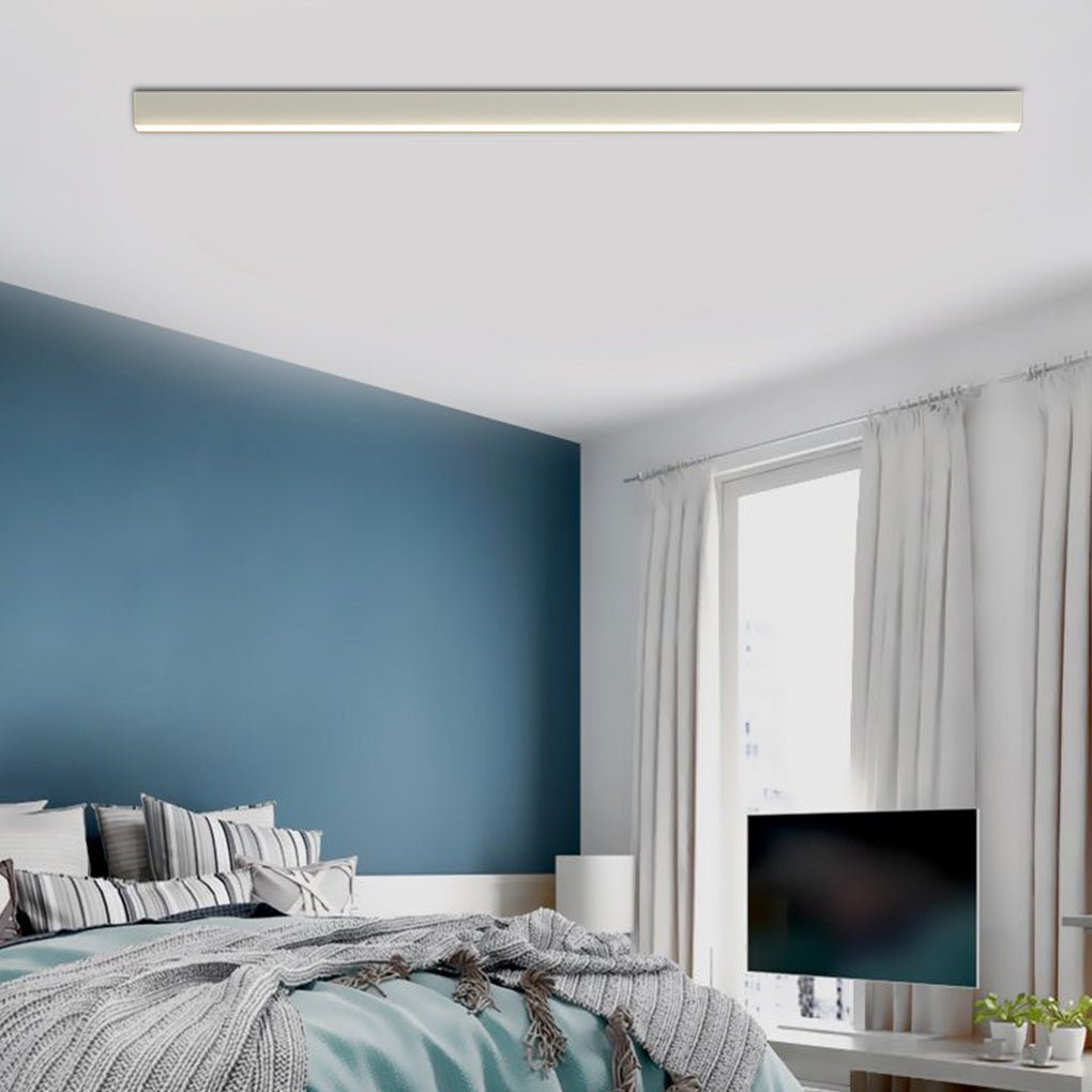 Minimalist Strip Stepless Dimming LED Modern Ceiling Light with Remote Control-Lighom