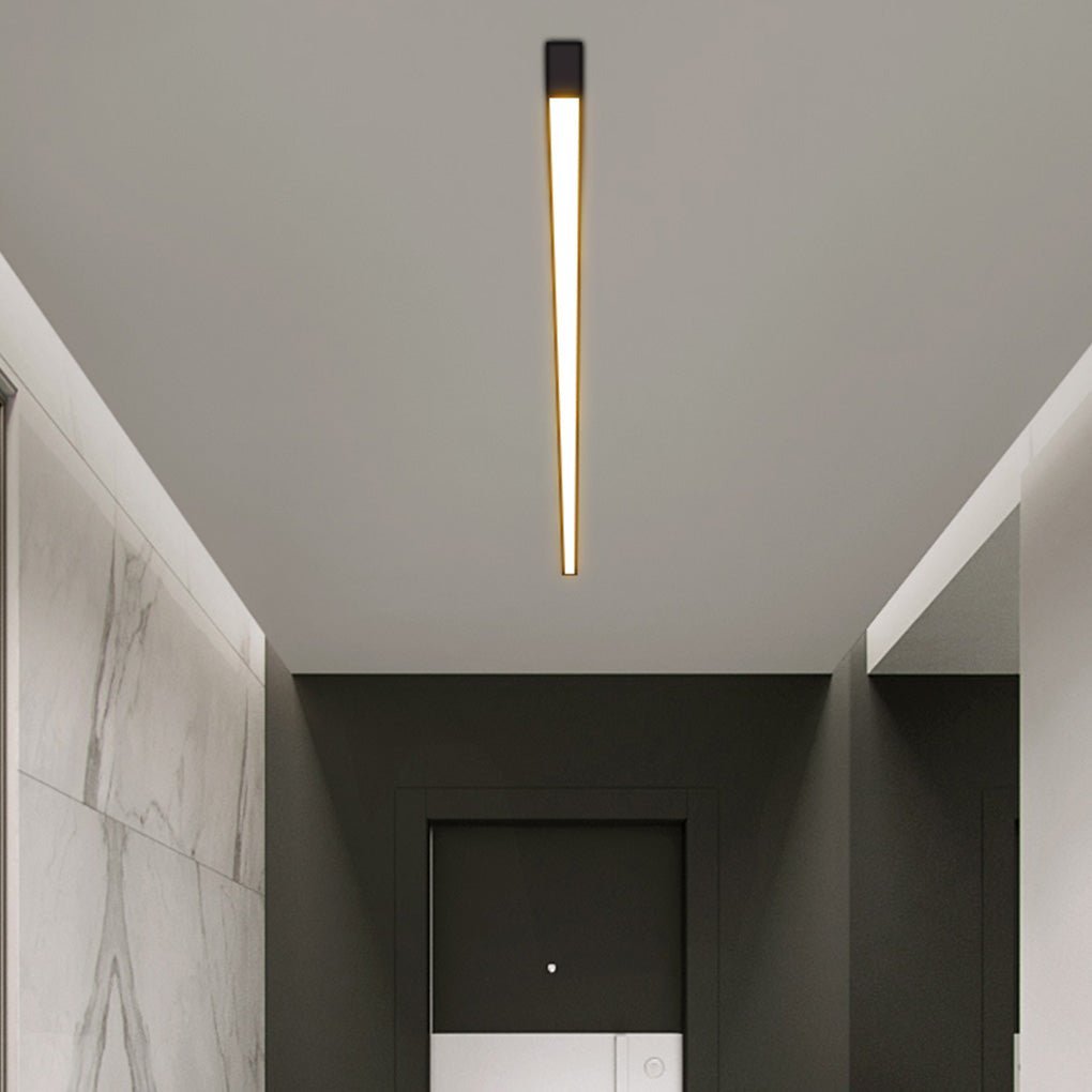 Minimalist Strip Stepless Dimming LED Modern Ceiling Light with Remote Control-Lighom