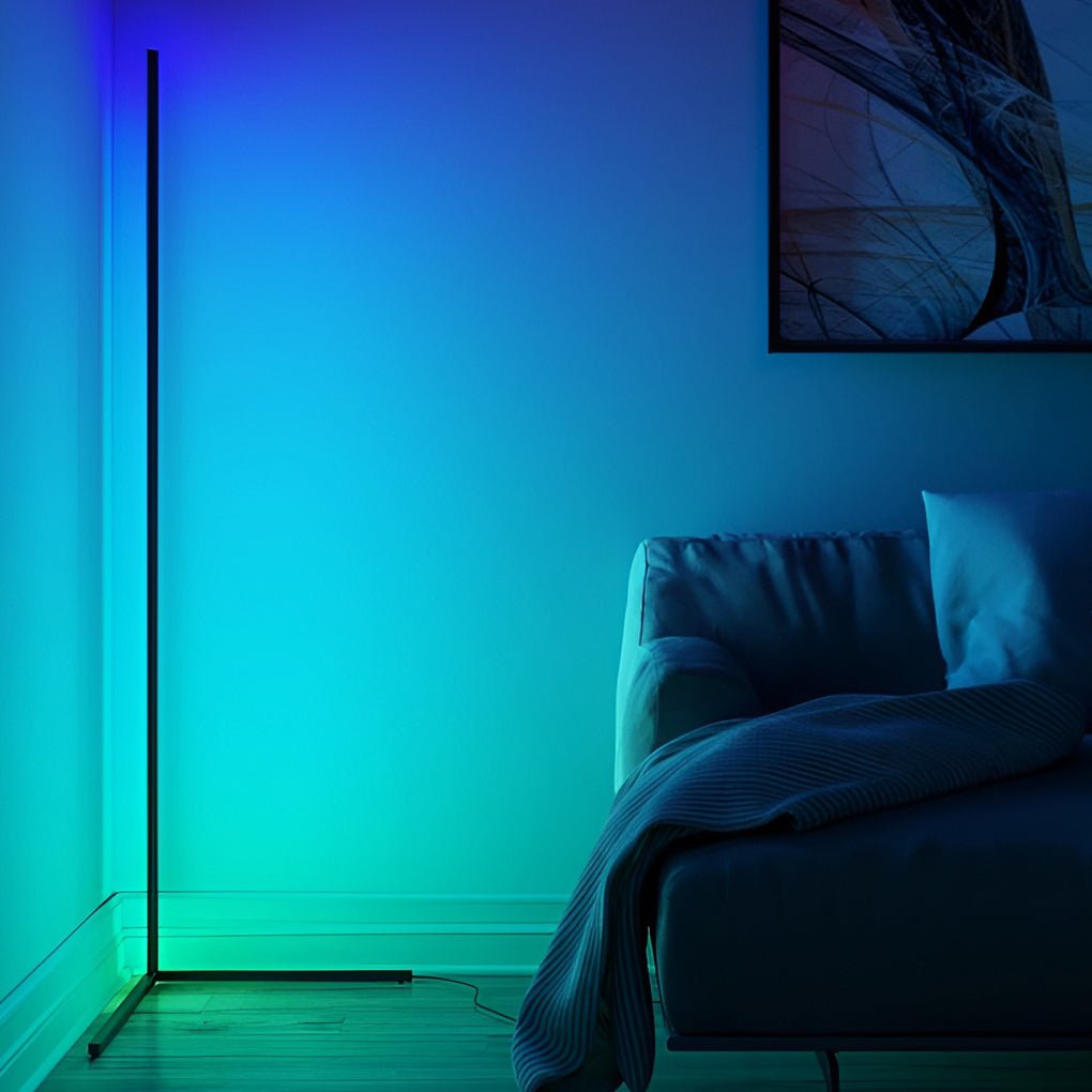 Remote Control RGB Dimmable LED Corner Floor Lamp-Lighom