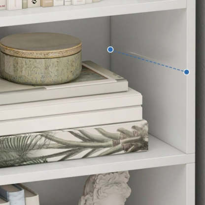 Modern corner narrow wood fabric bookcases