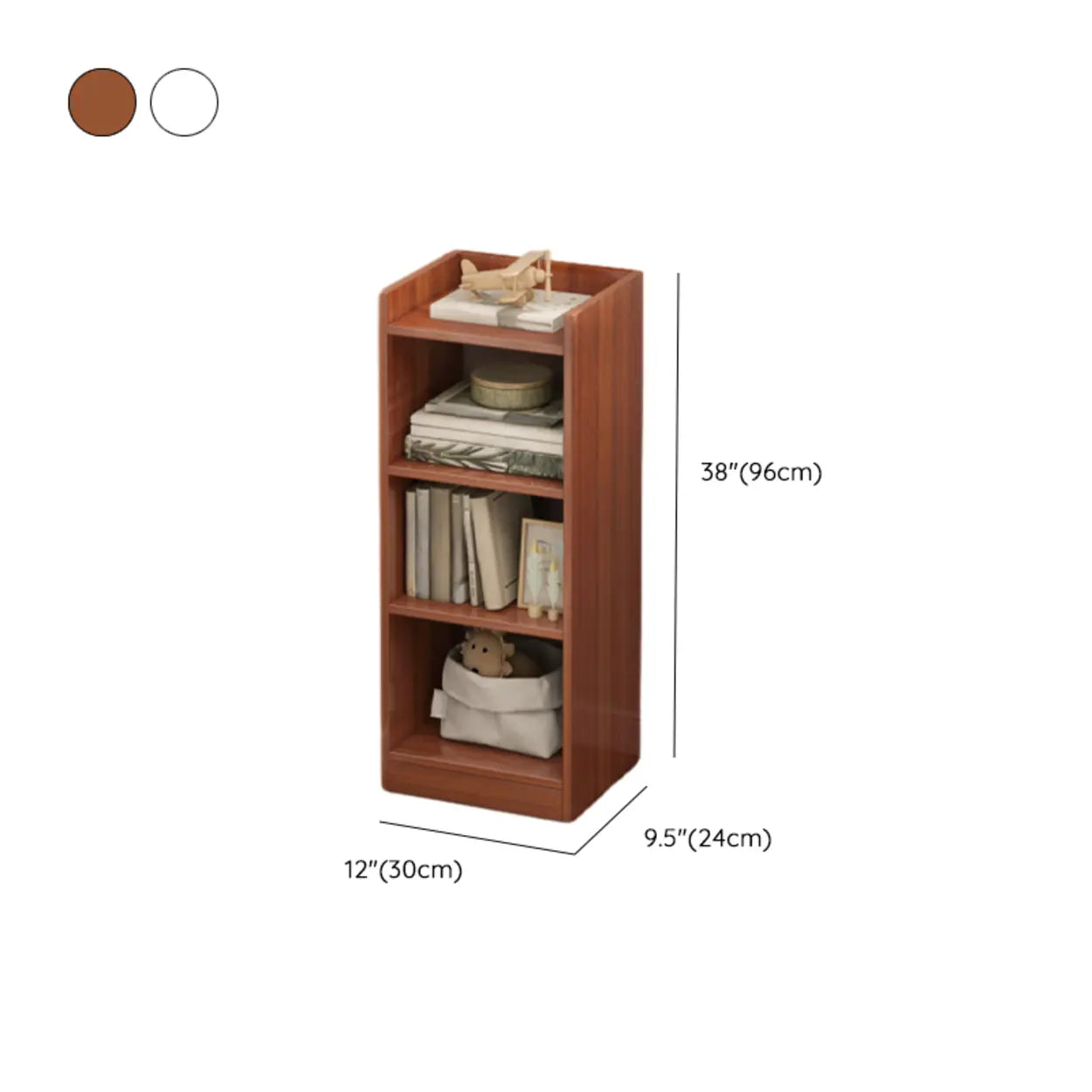 Minimalist Narrow Corner Bookcase