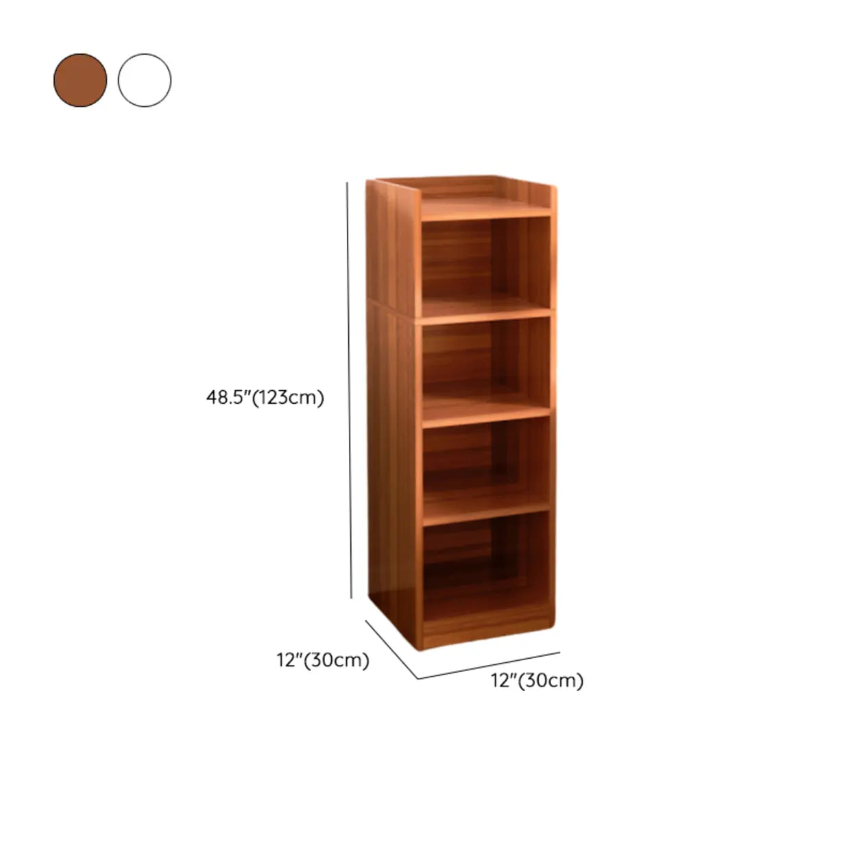 Minimalist Narrow Corner Bookcase