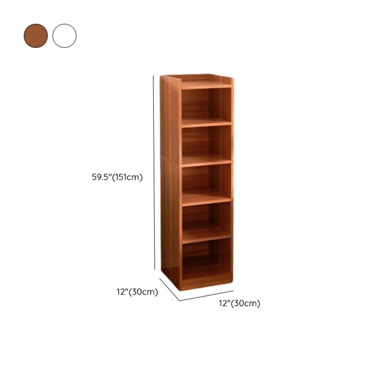 Minimalist Narrow Corner Bookcase