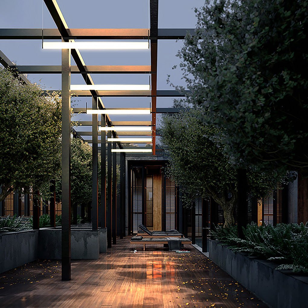 Minimalist Waterproof Outdoor LED Chandelier Landscape Decorative Lighting for Courtyard Aisle-Lighom