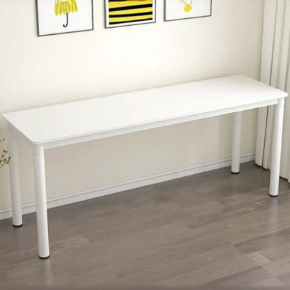 Minimalist White Wood Double Writing Desk — Table Only