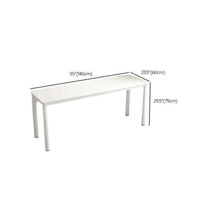 Minimalist White Wood Double Writing Desk — Table Only