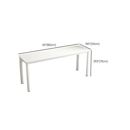 Minimalist White Wood Double Writing Desk — Table Only
