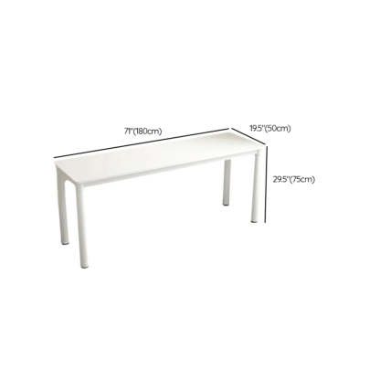 Minimalist White Wood Double Writing Desk
