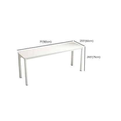 Minimalist White Wood Double Writing Desk