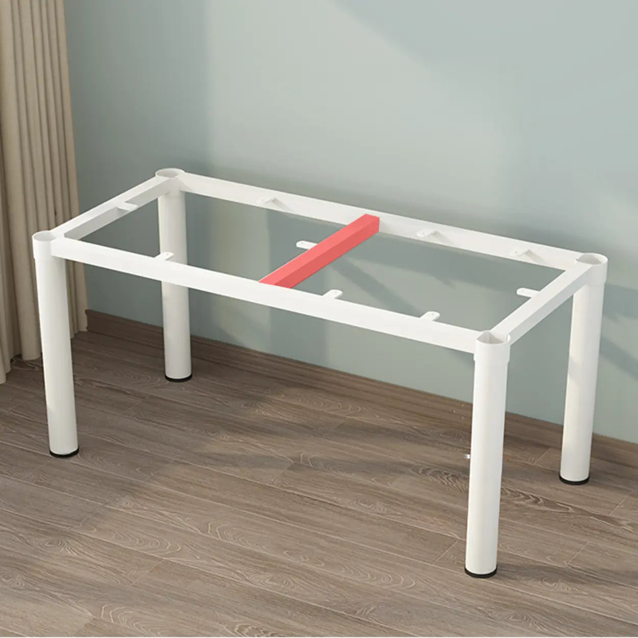 Minimalist White Wood Double Writing Desk