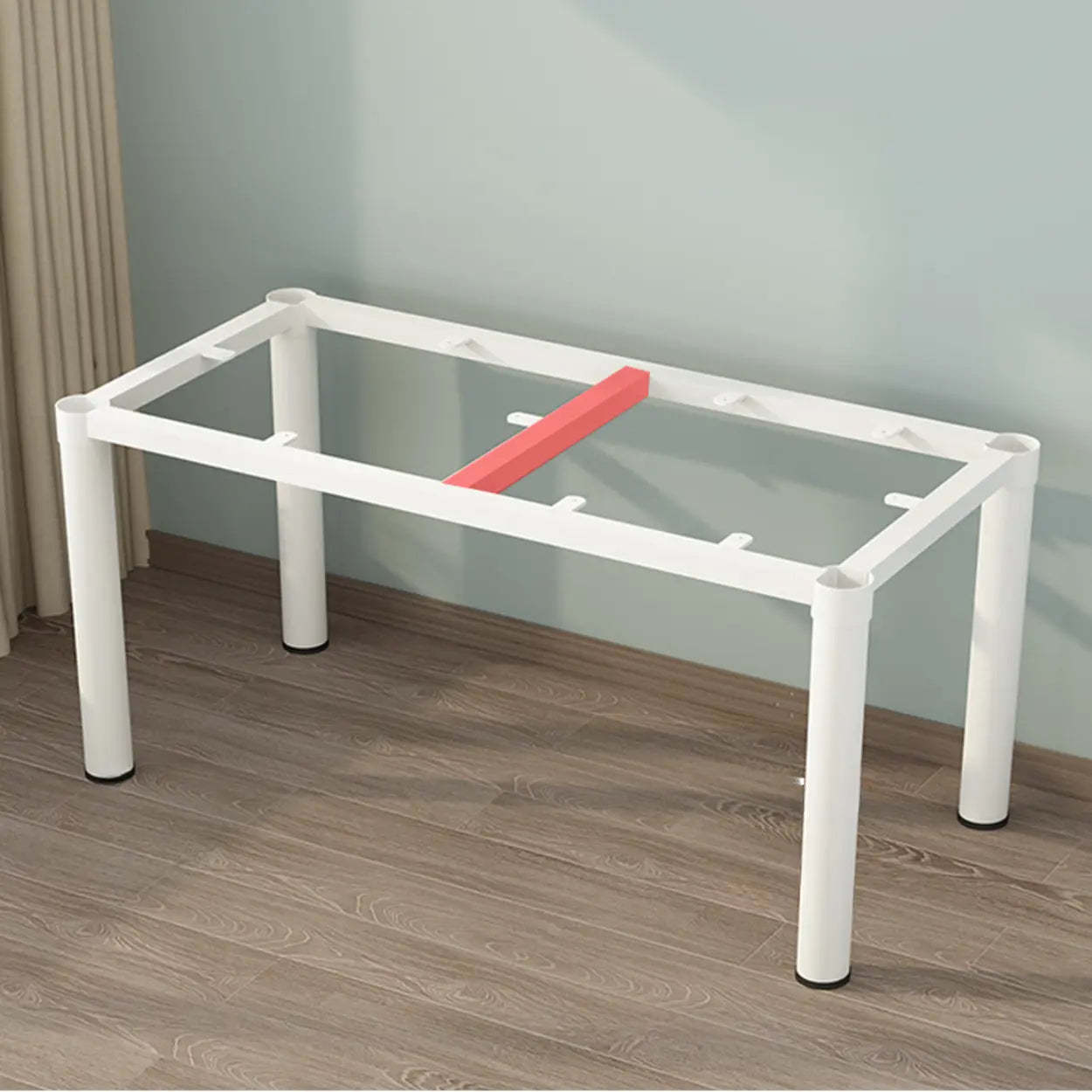 Minimalist White Wood Double Writing Desk