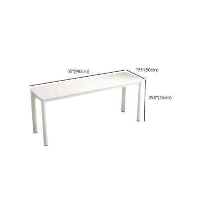 Minimalist White Wood Double Writing Desk — Table Only
