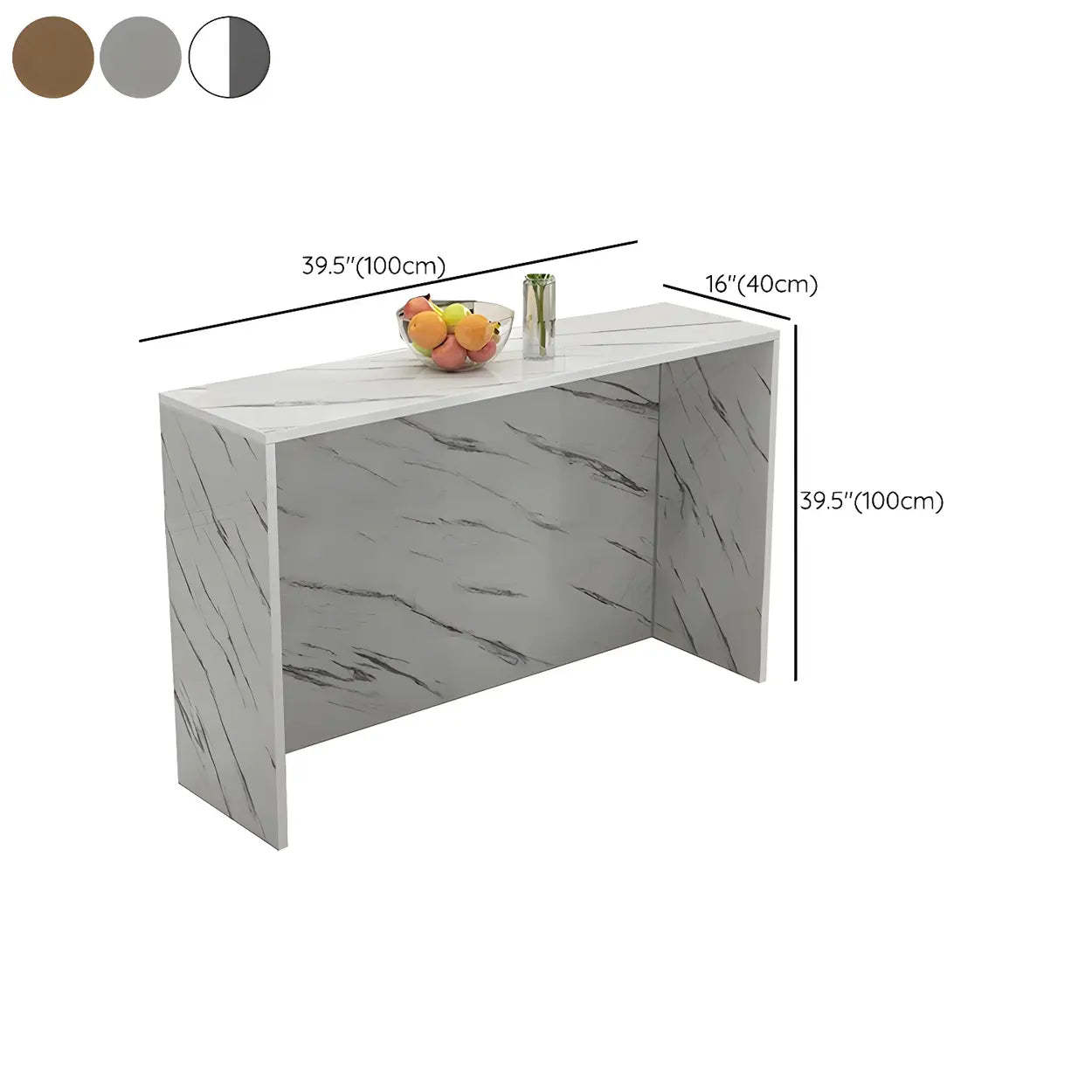Minimalist White Wood Living Room Bar Table