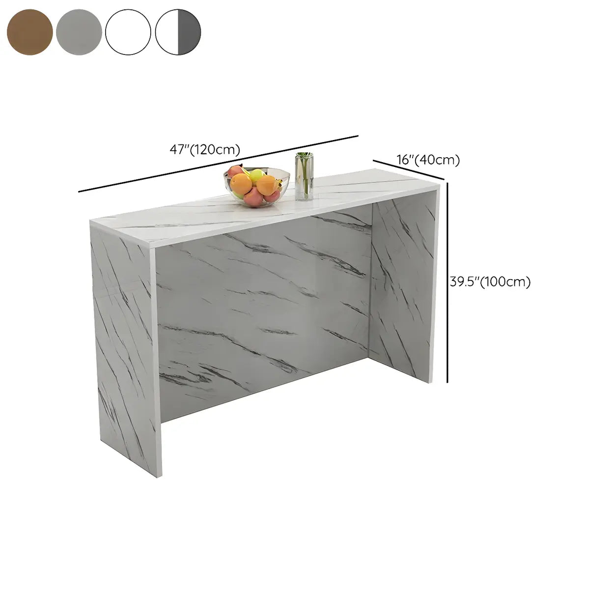 Minimalist White Wood Living Room Bar Table