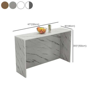 Minimalist White Wood Living Room Bar Table