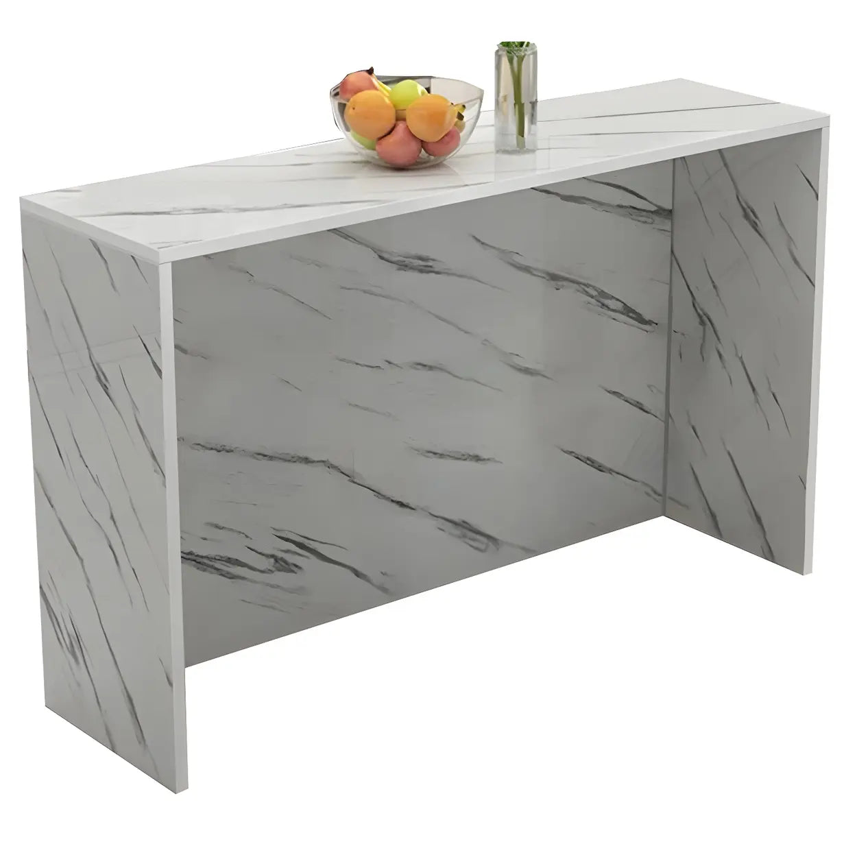 Minimalist White Wood Living Room Bar Table