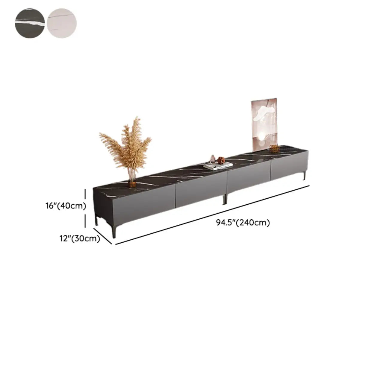White Wood Rectangular TV Stand