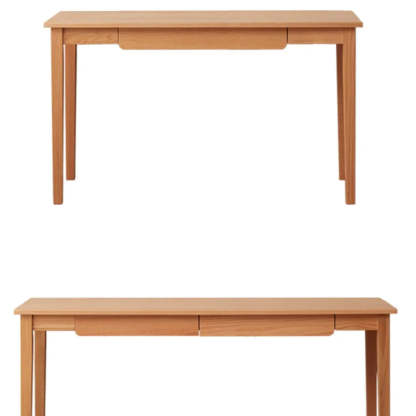 Minimalist Oak Wood Drawer Writing Desk