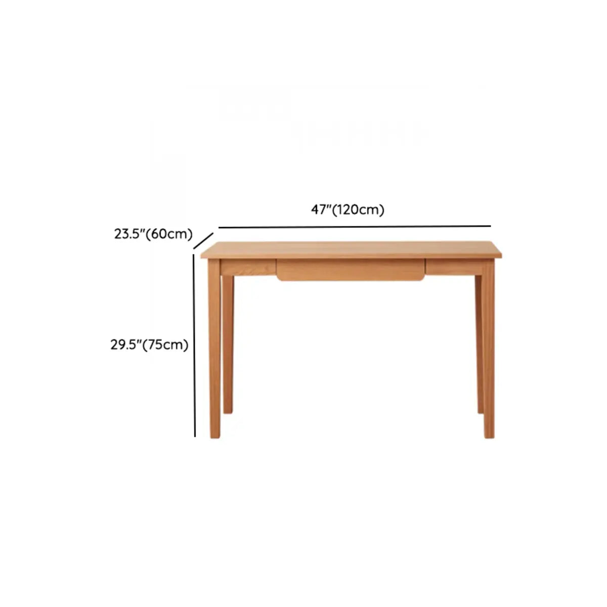 Minimalist Oak Wood Drawer Writing Desk