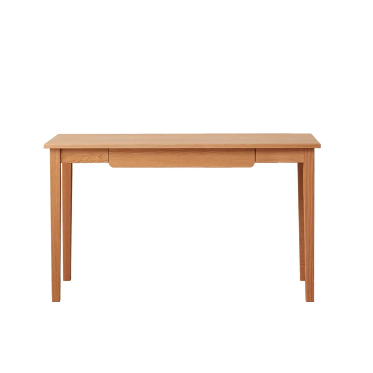 Minimalist Oak Wood Drawer Writing Desk — Without Chairs