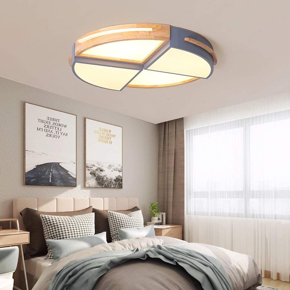 Geometric Quartered Circle Dimmable LED Modern Flush Mount