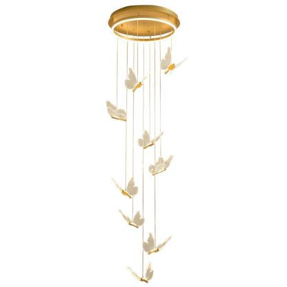 Butterfly Shapes Design Pendant Lighting Acrylic Metal Island LED Living Room Ceiling Lights-Lighom