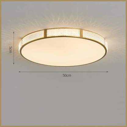 Circular Copper Acrylic LED Nordic Flush Mount Light