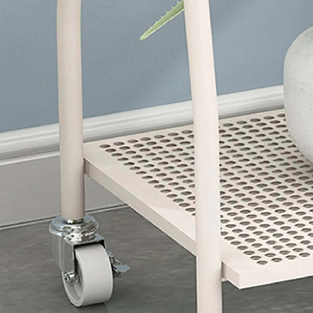 Modern 2-Tier Mesh Metal Sliding Plant Stand