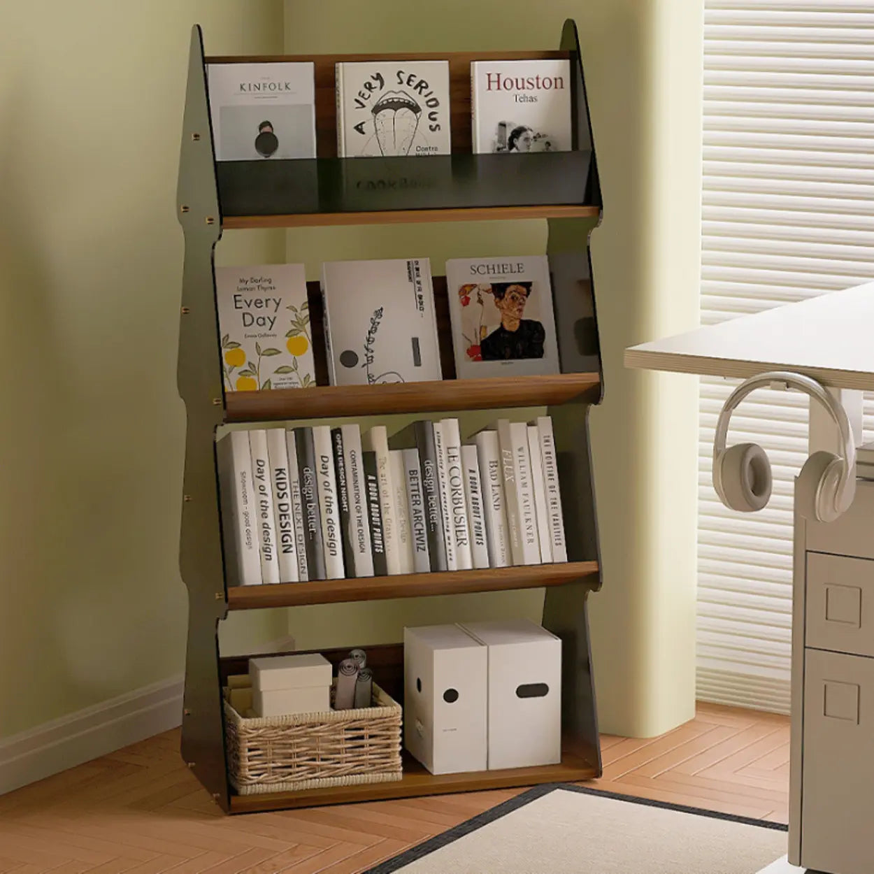 Modern Acrylic 4-Tier Tree Bookshelf
