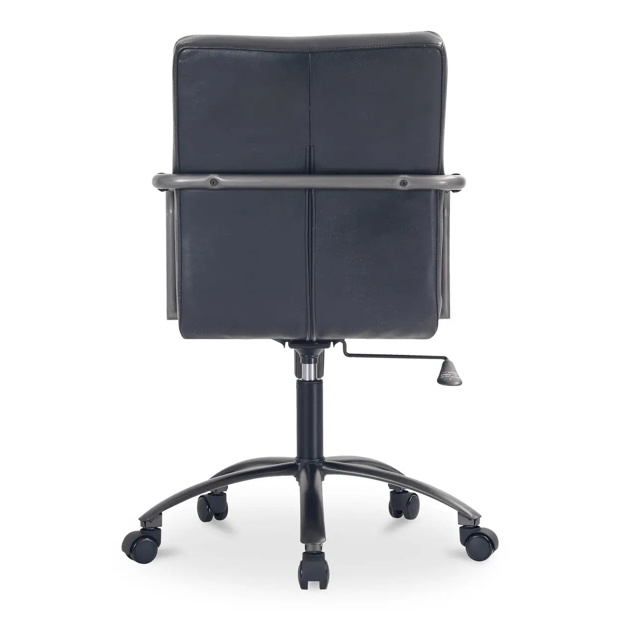 Modern Adjustable Black Leather Swivel Office Chair