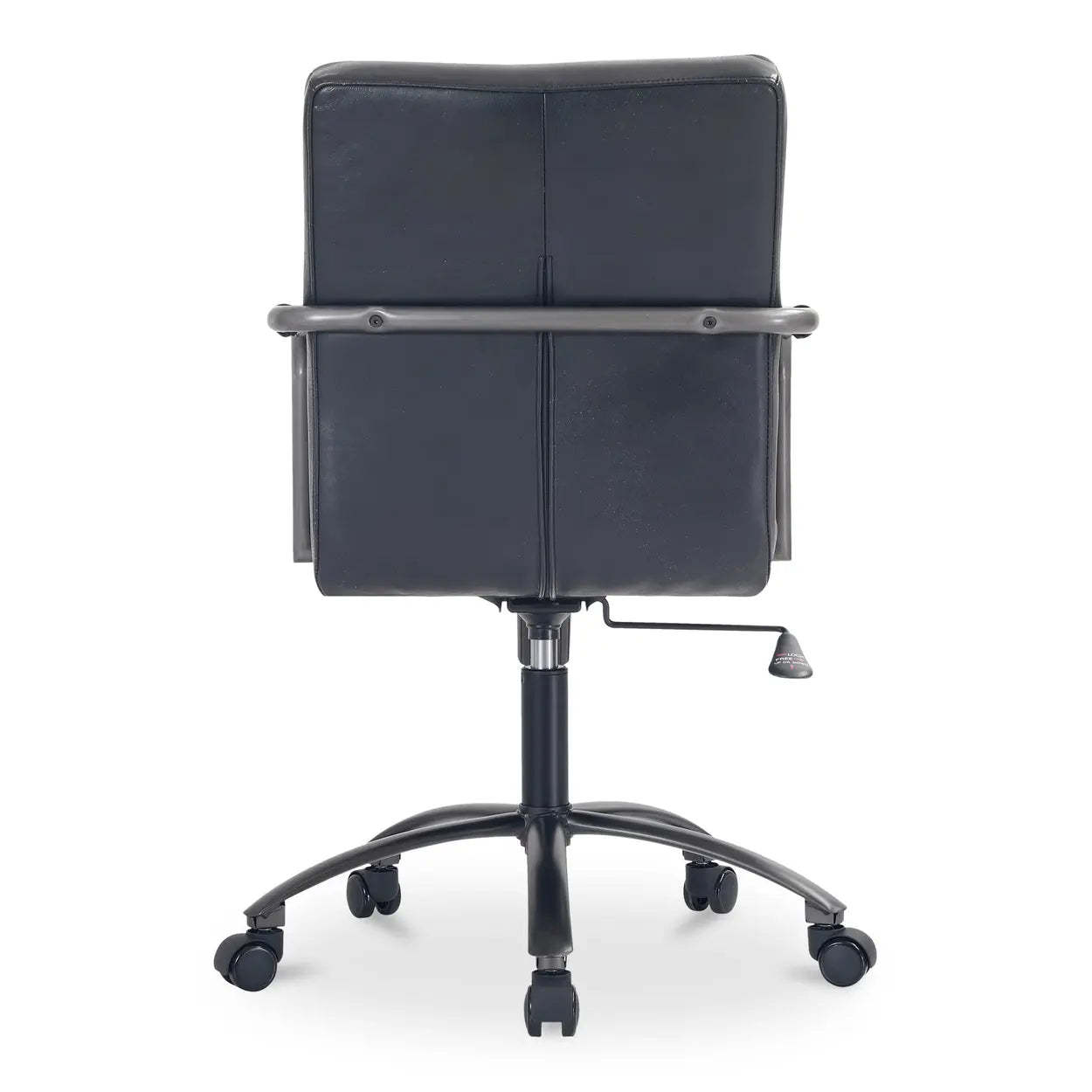 Modern Adjustable Black Leather Swivel Office Chair