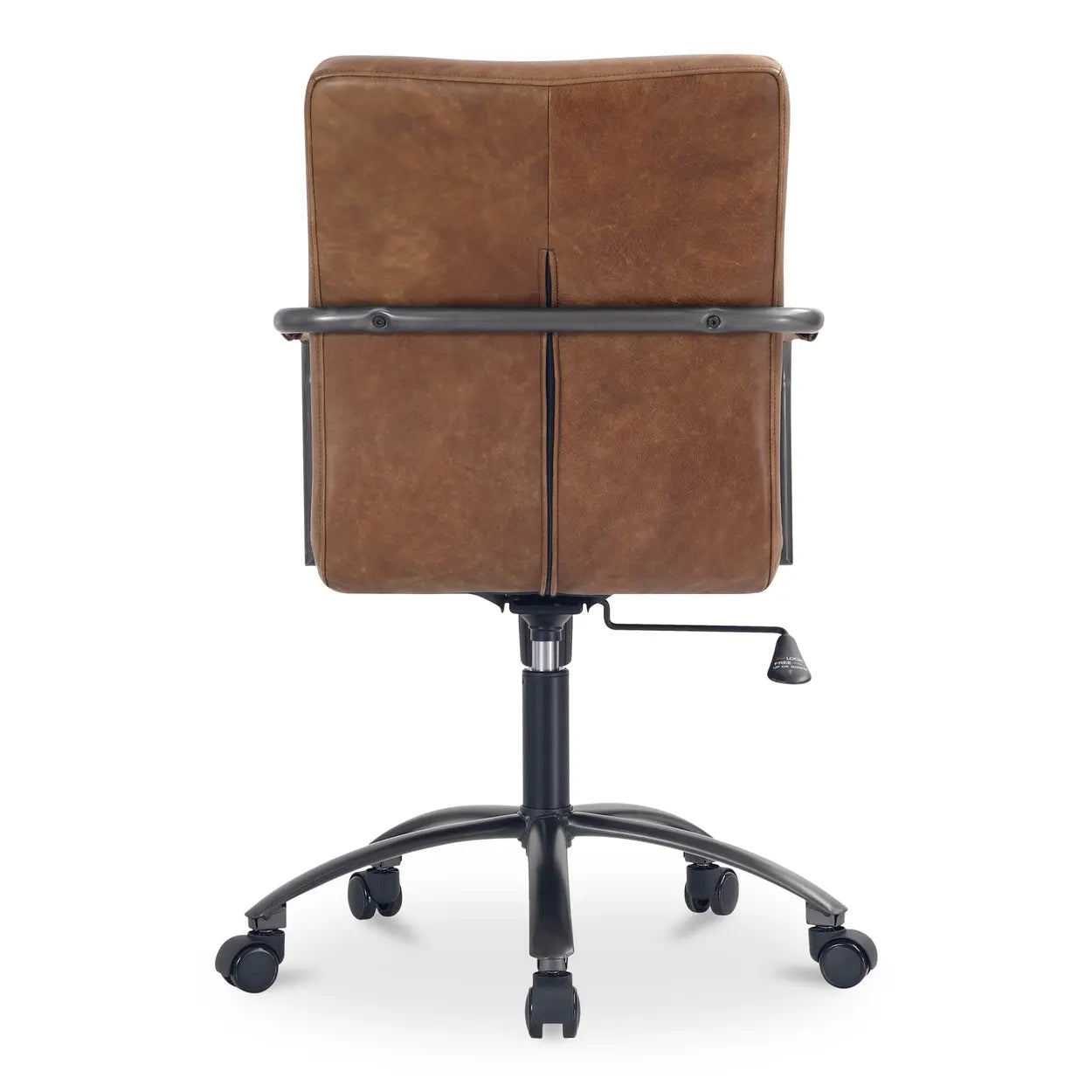 Modern Adjustable Black Leather Swivel Office Chair