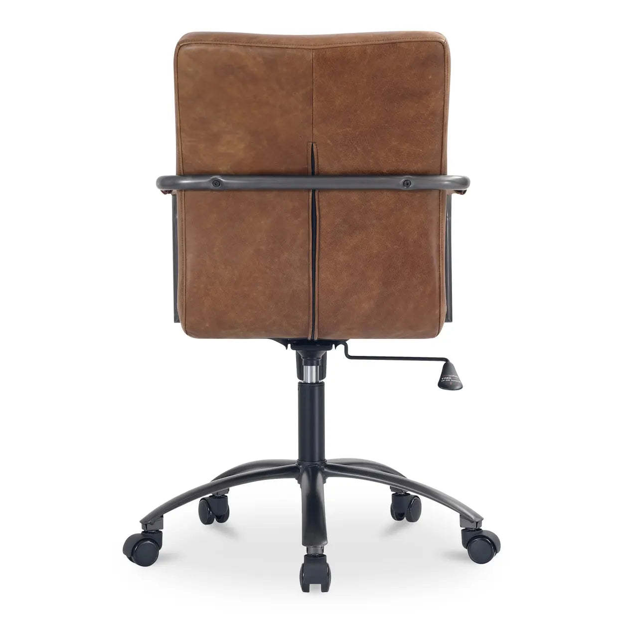 Modern Adjustable Black Leather Swivel Office Chair
