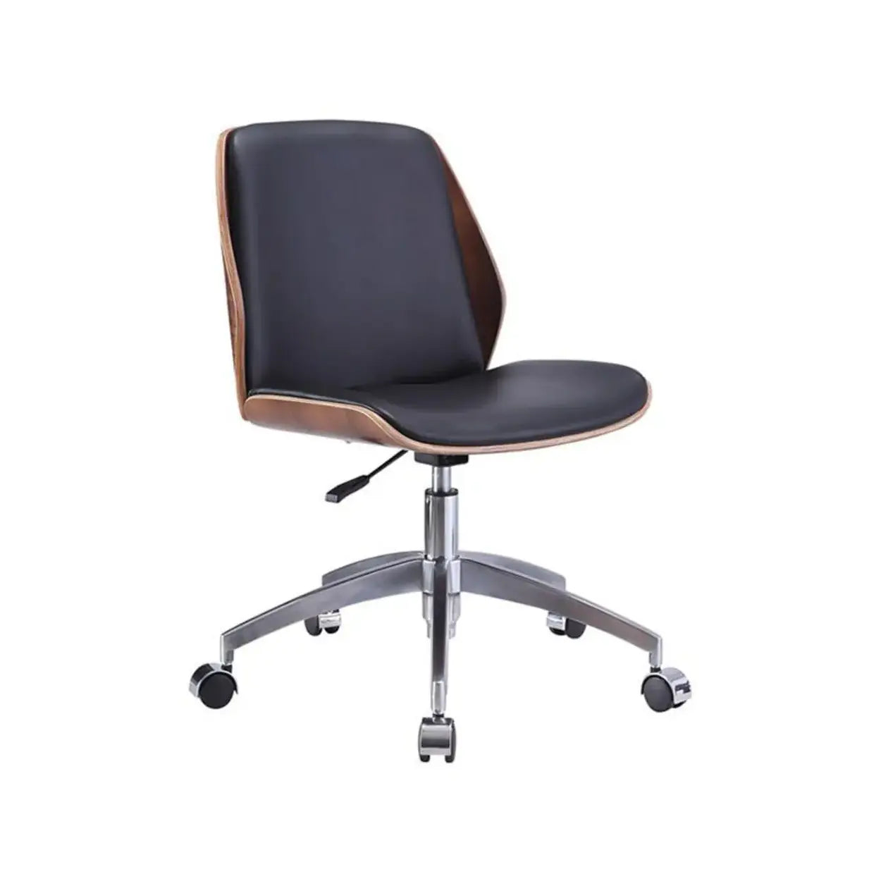 Modern Ergonomic Leather Armless Swivel Office Chair