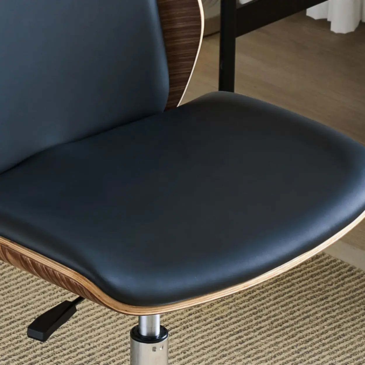 Modern Ergonomic Leather Armless Swivel Office Chair