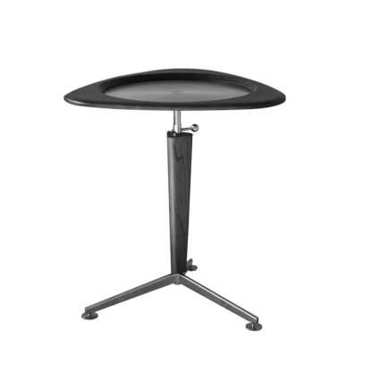 Modern Adjustable Brown Triangular Wood Side Table
