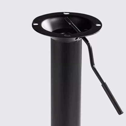 Modern Adjustable Rotating Barrel Bar Stool with Arms — Silver / Coffee