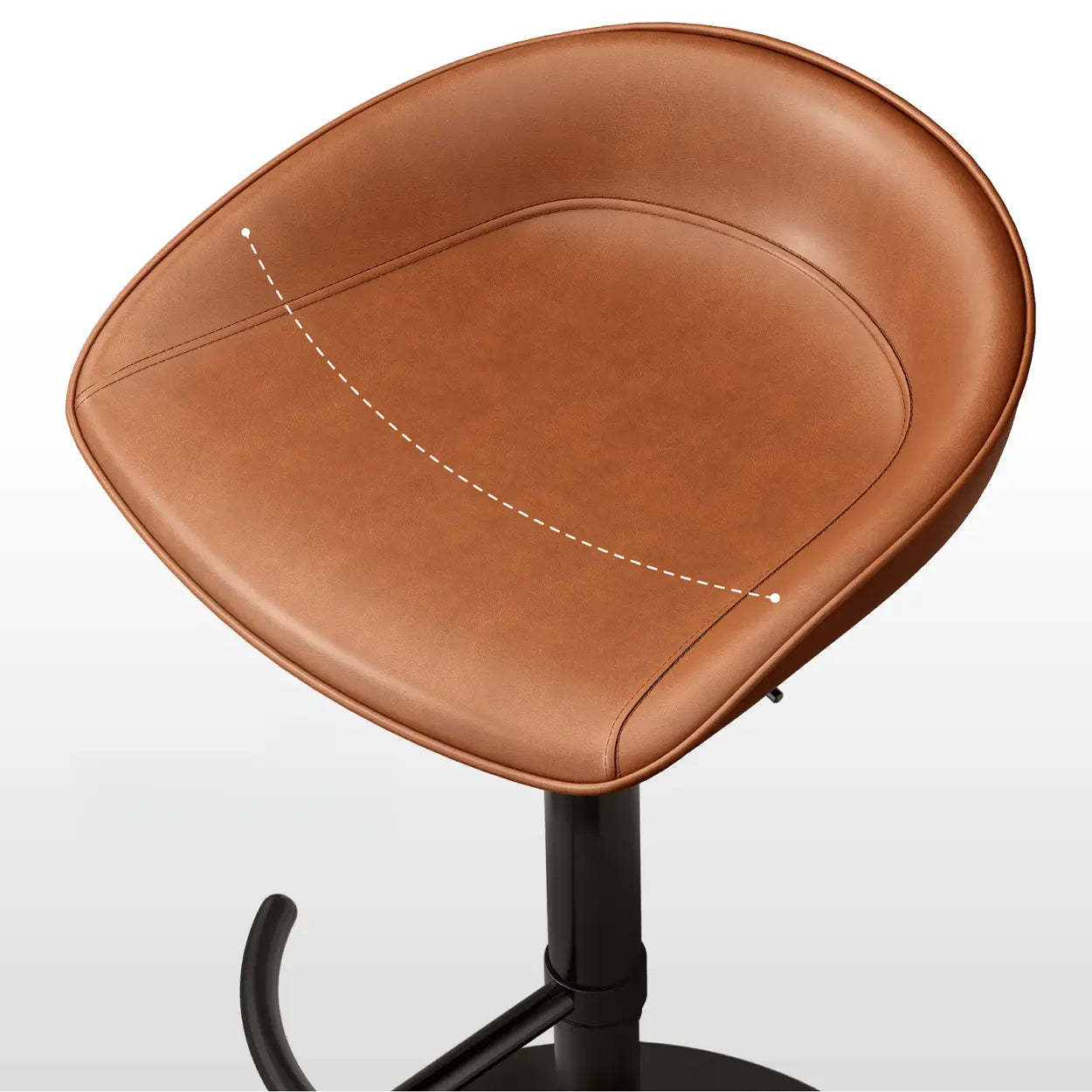 Modern Adjustable Swivel Bar Stool with Footrest