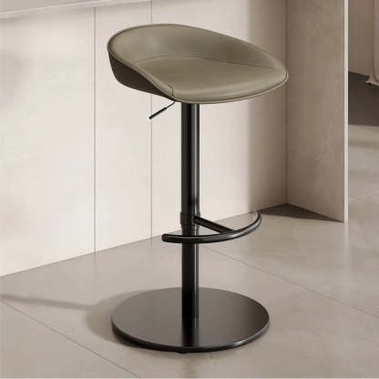 Modern Adjustable Swivel Bar Stool with Footrest