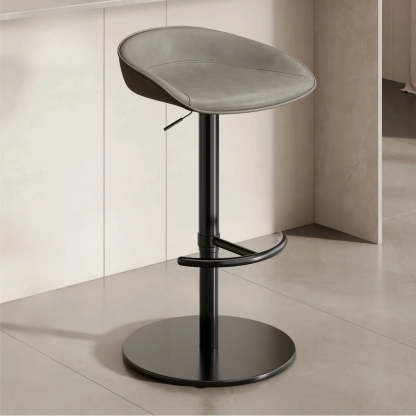 Modern Adjustable Swivel Bar Stool with Footrest