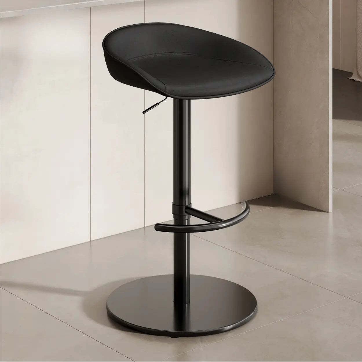 Modern footrest gray bar & counter stools