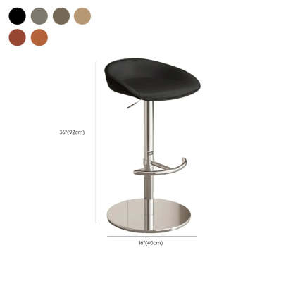 Modern Adjustable Swivel Bar Stool with Footrest